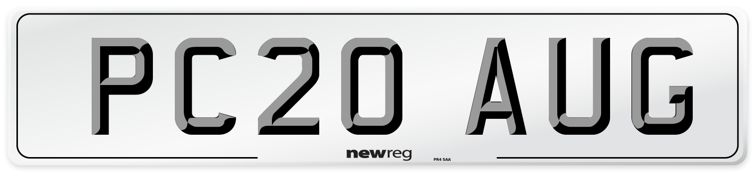 PC20 AUG Number Plate from New Reg
